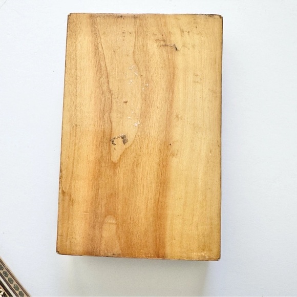 Vintage Persian Khatam Marquetry Polo Players Trinket Jewelry Box 6.5”x 4” - Picture 11 of 14